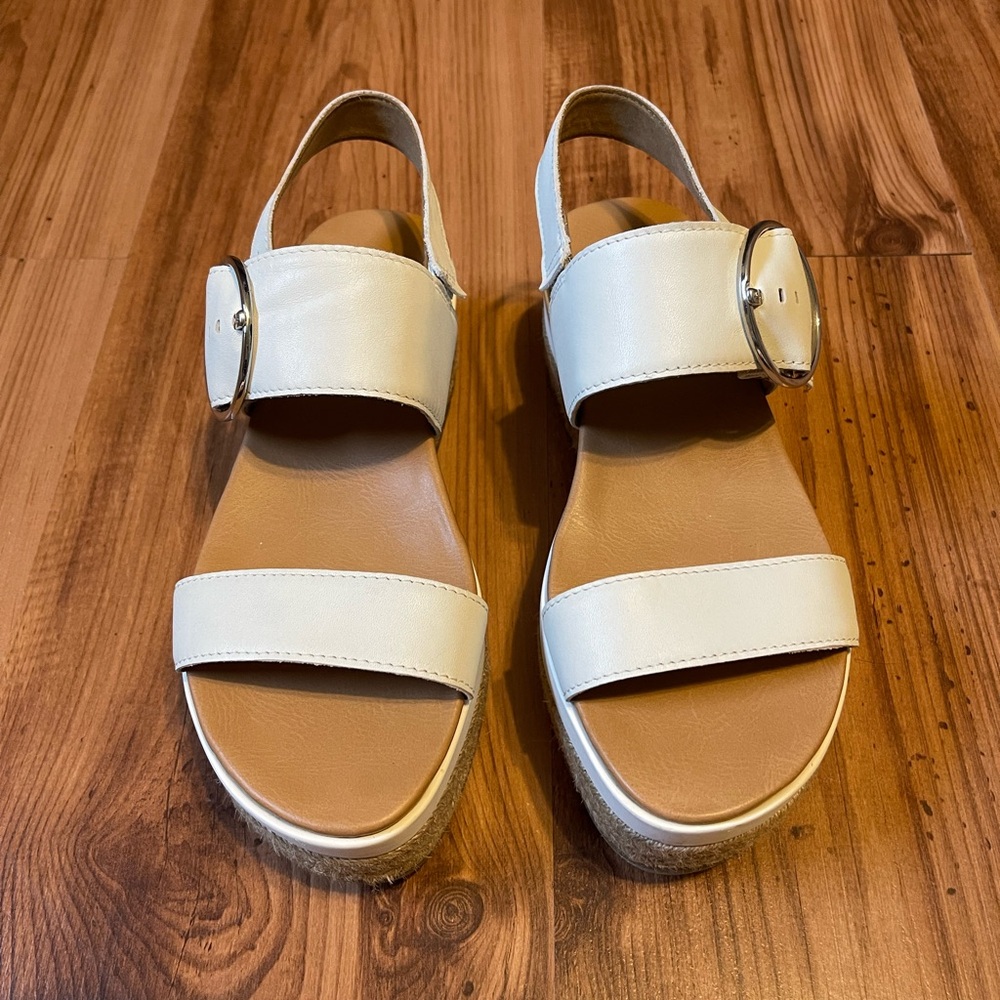 UGG Cream Platform Sandals Modern Minimalist Design